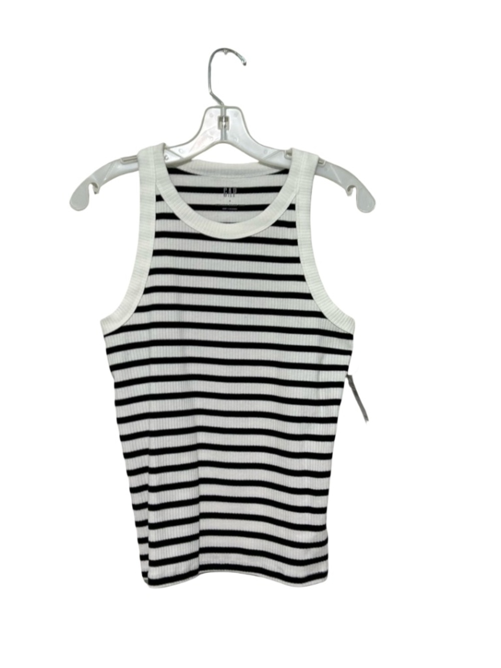 Gap NWT White Black Stripe Tank Top Size Small